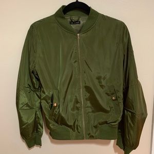 Green Bomber Jacket Sz M